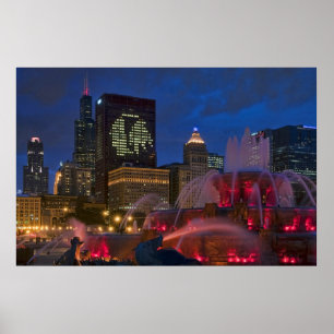 Poster Fonte de Chicago Buckingham em canvas