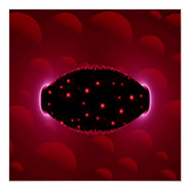 Póster Fonte de energia alienígena com esferas de fundo (Frente)