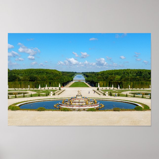 Poster Fonte de Latona e Grande Perspective, Versalhes (Frente)