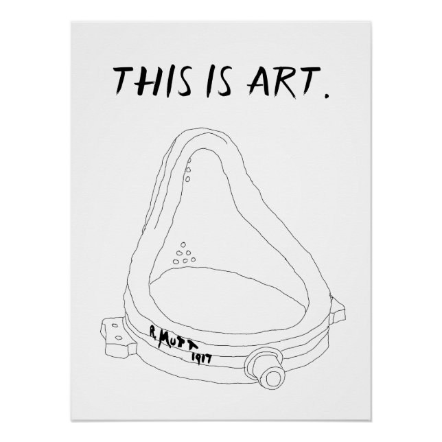 Póster Fonte de Marcel Duchamp R. Mutt 1917 (Frente)