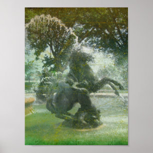 Póster Fonte do cavalo da plaza de Kansas City