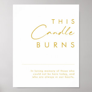 Poster Fonte Dourada Minimalista Moderna Esta Vela Queima