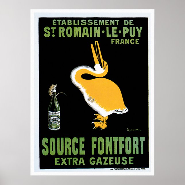 Poster Fonte: Fontfort Champagne Vintage Beber Arte (Frente)