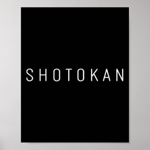Poster Fonte moderna do Shoctokan Karate Uniform Karate O