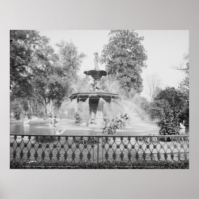Póster Fonte no Forsyth Park (Frente)