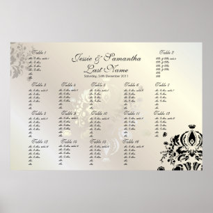 Póster Fonte PixDezines Dolcè Damask/Mesa #s/DIY