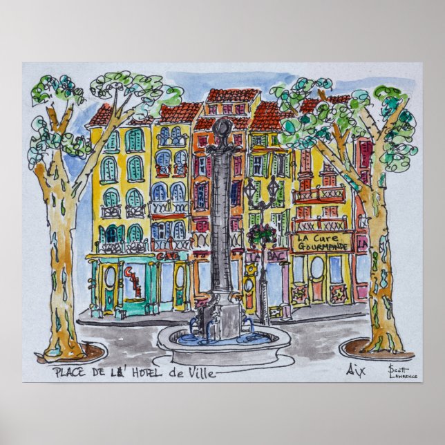 Poster Fonte: Place de L'Hotel de Ville (Frente)