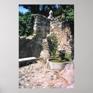Póster Fonte romana, Castello St George, Alfama, Portu