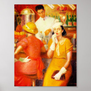 Poster Fonte Soda - William Glackens (1935)