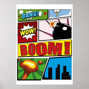 Poster Fontes de história em quadrinhos!