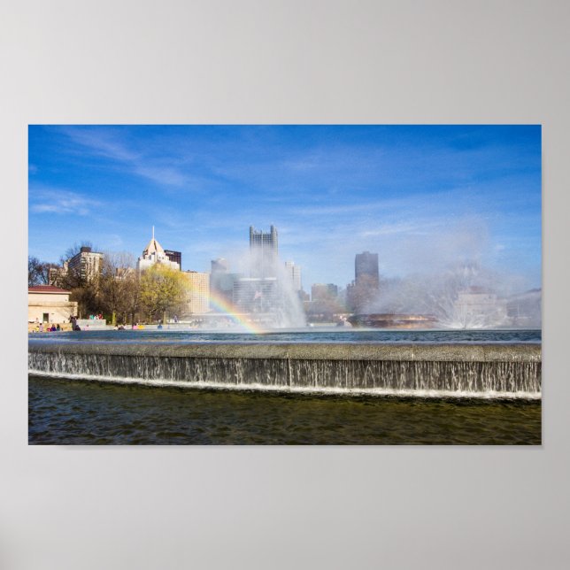 Póster Fontes do Point State Park, Pittsburgh, PA (Frente)