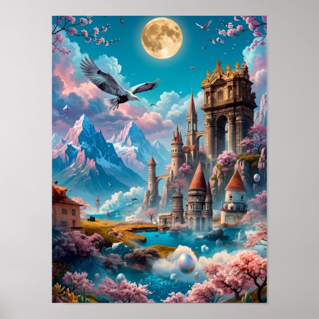 Poster Fontes Eternas do Castelo do Reino dos Sonhos (Frente)