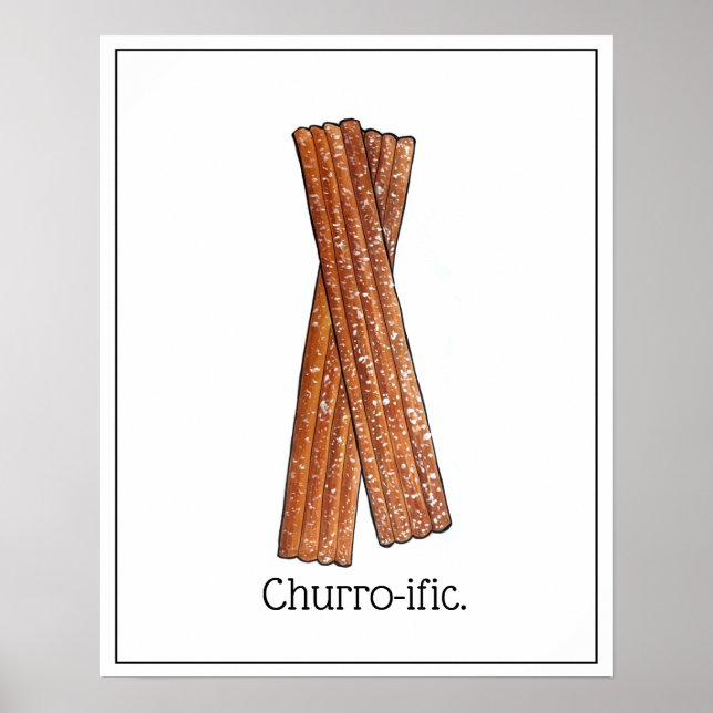 Poster Foodie Churros (Excelente) Engraçada Arte (Frente)