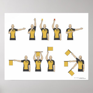 Poster Football referees' signals