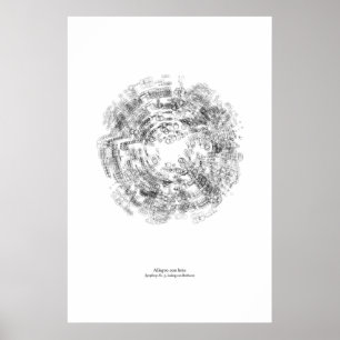 Póster Fora da Equipe: Allegro con brio (preto)