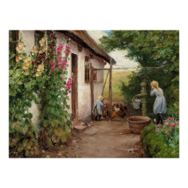 Póster Fora da fazenda - H.A. Brendekilde