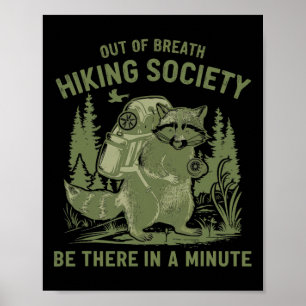 Poster Fora De Breath Hiperando A Sociedade Raccoon Engra