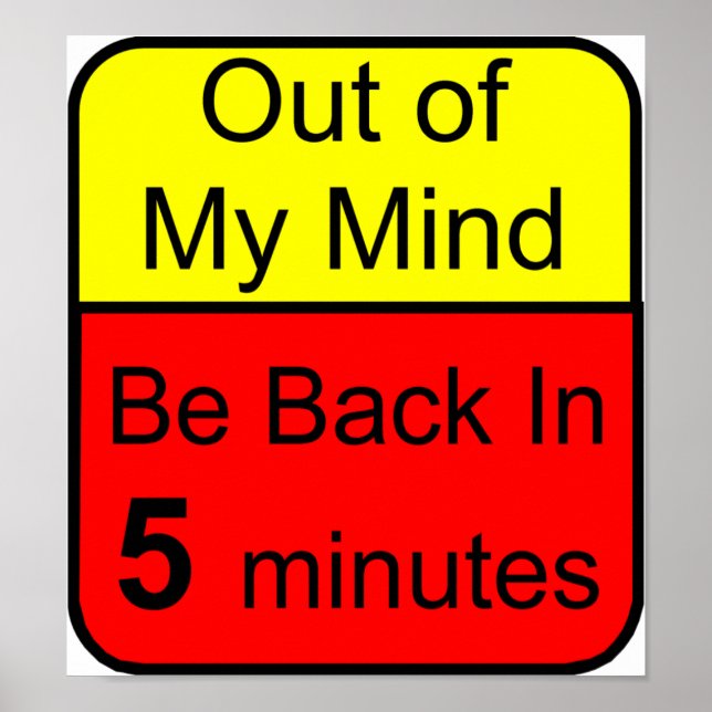 Póster Fora de minha mente (Frente)