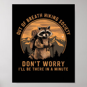 Poster Fora Do Ar Caminhando Pela Sociedade Raccoon Camin