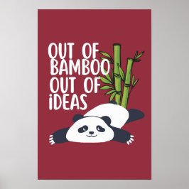 Poster Fora do Bambu, Fora de Ideias Panda