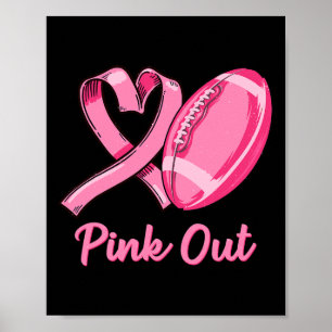 Poster Fora do Cancer de Mama Sensibilização Violou o Fut