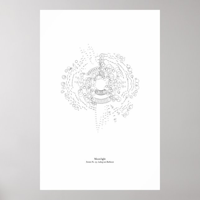 Póster Fora do Funcionarios: Lua (preto) (Frente)