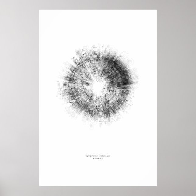 Póster Fora do Funcionarios: Sinfonia fantástica (preto) (Frente)