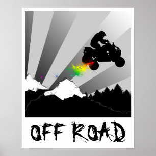 Poster fora dos quadriláteros da estrada