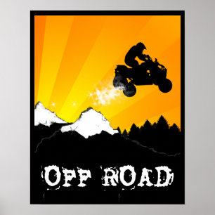 Póster fora dos quadriláteros da estrada