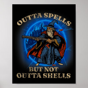 Poster Fora Feitiços Mas Não Fora Conchas Vintage 