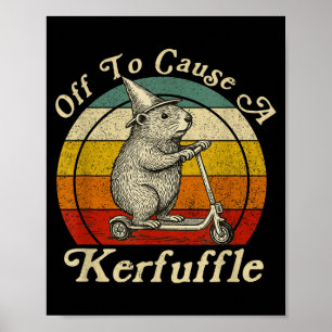Poster Fora Para Causar Um Alvoroço Funny Groundhog Ridin