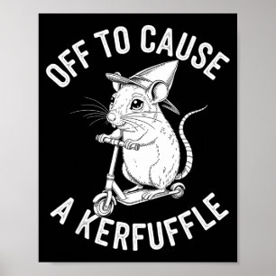 Poster Fora para causar um tumulto meme de piada de capiv