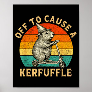 Poster Fora Para Causar Uma Confusão Silly Groundhog Scoo