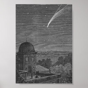 Poster Fora sobre de um cometa por Jules Verne