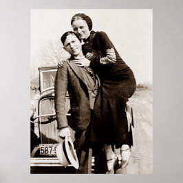 Poster Foragidos Americanos Bonnie & Clyde A Gang Barrow 