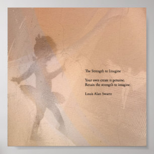Poster Força a imaginar, um poema por Louis Alan Swartz