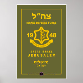 Poster Força de Defesa de Israel - Jerusalém