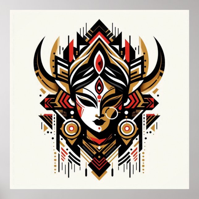 Poster Força e divino - Poder da Deusa Durga (Frente)