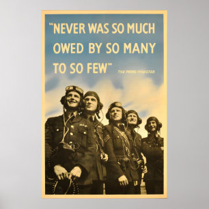 Poster Força Real Cartaz da Segunda Guerra Mundial Citaçã