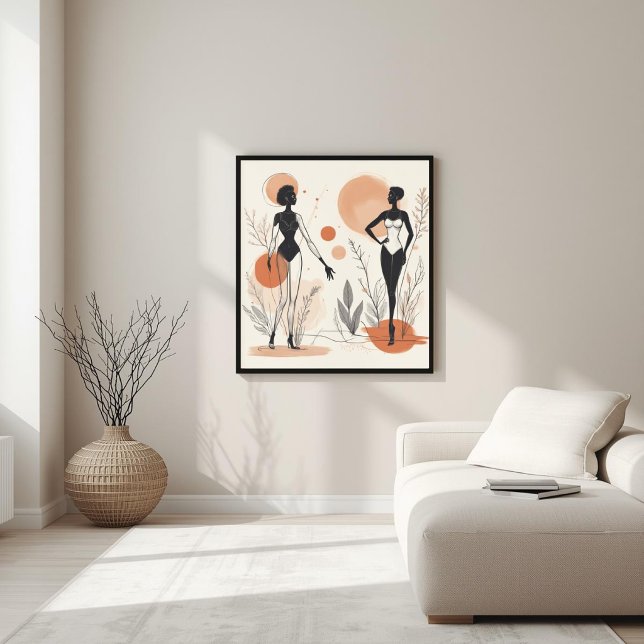 Poster Força Silenciosa – Arte Abstrata Feminina em Pared (Criador carregado)