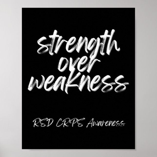 Poster Força Sobre Fraqueza - Sensibilização Do Rsd Crps (Frente)
