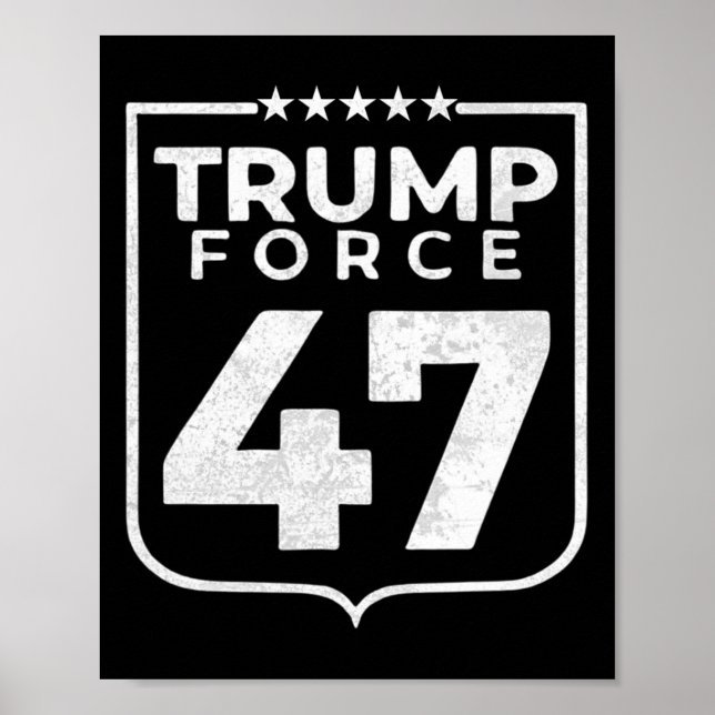 Poster Força Trump 47 (Frente)