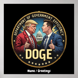 Poster Força TrumpElon de Eficiência do Governo