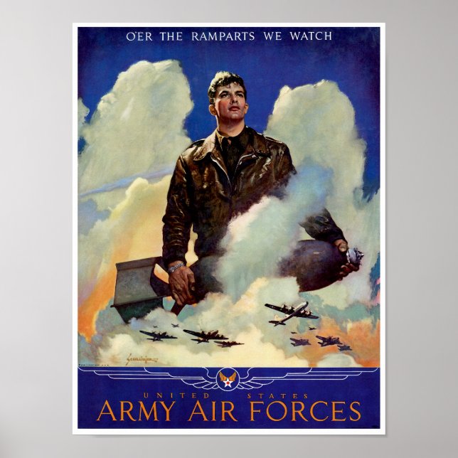 Poster Forças Aéreas do Exército (Frente)