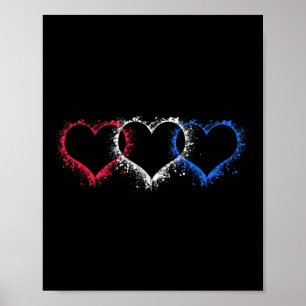Poster Forças Armadas Patriótica Americanas do Coração 4º