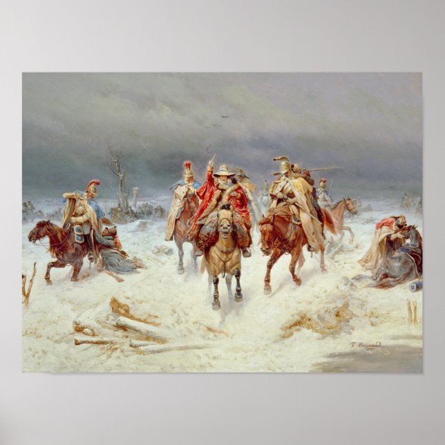 Póster Forças Francesas Atravessando o Rio Berezina (Frente)