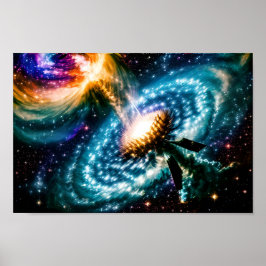 Poster Forças Planetárias Galáticas Colidem e Implantam