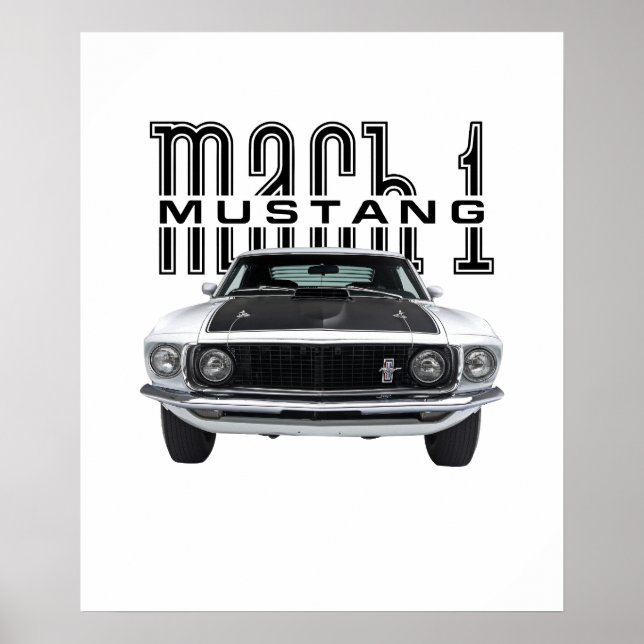 Poster Ford Mustang '69 Mach 1 (Frente)