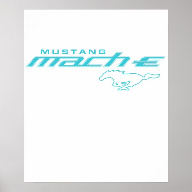 Poster Ford Mustang Mach-E Blue Logo (Frente)