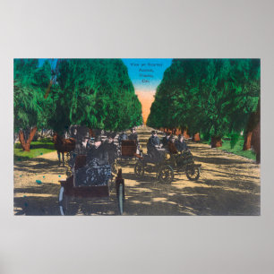 Póster Fords do Modelo-T em Kearney AvenueFresno, CA